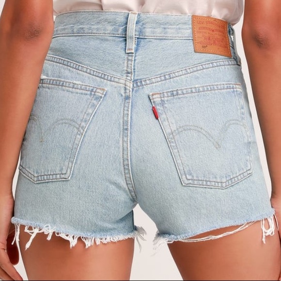 Levi's Pants - Levi 501 Light Wash Distressed Shorts